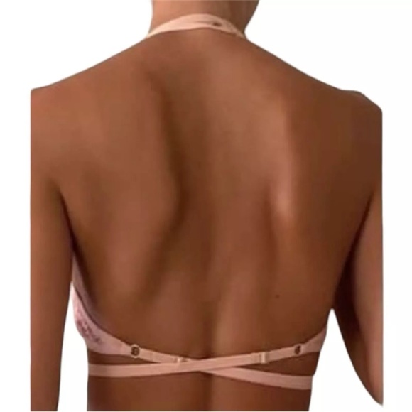 We are HAH x Free People Don’t Cross Me Lace Halter Bra Dusty Rose NWT - Picture 3 of 9